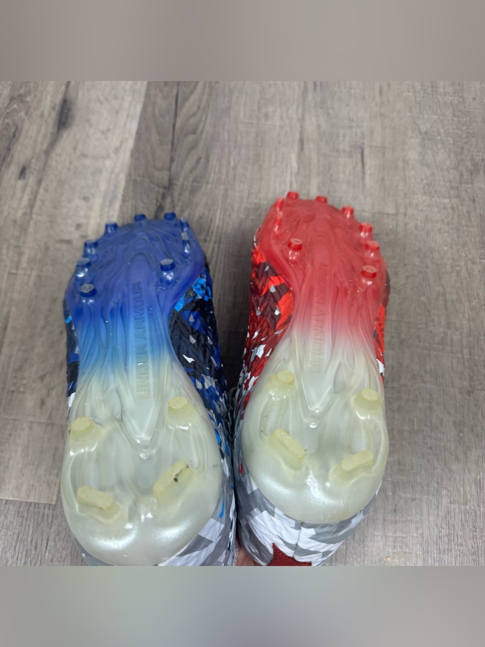 Under Armour Spotlight Clone MC LE USA Patriotic Camo Football Cleats Sz 14 - Picture 6 of 9
